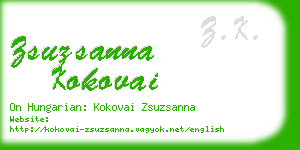 zsuzsanna kokovai business card